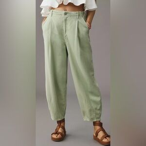 PILCRO The Breaker Tapered Pleated Pants Green Size 27